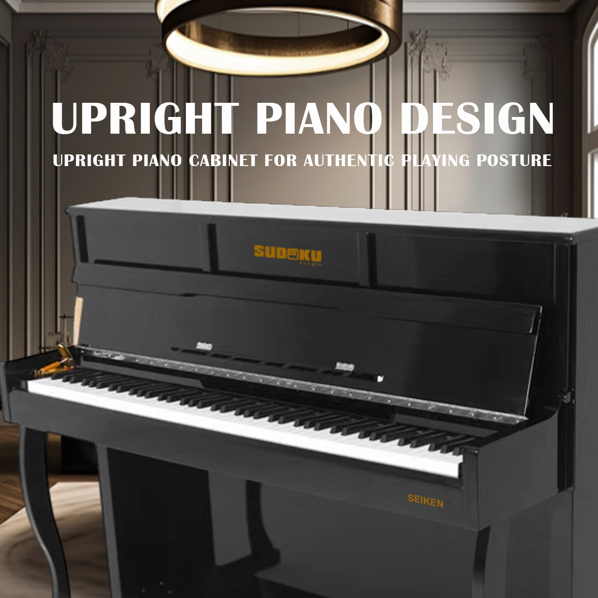 Sudoku Seiken Upright Piano Digital piano Exam Grade / Master Grade Hammer Action Fully Weighted Digital Piano 88 Keys