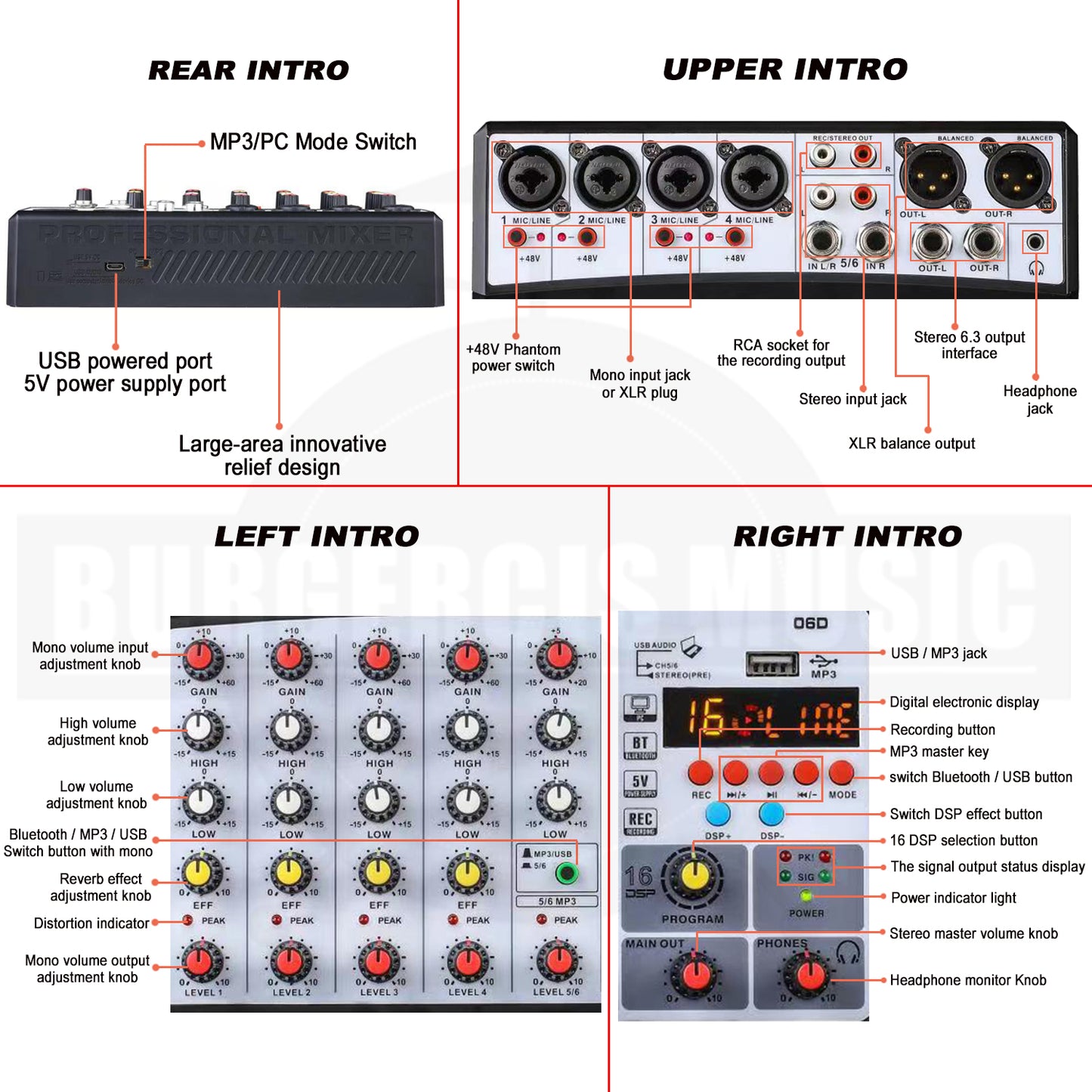 Sudoku Q4D/Q6D USB Mixer Interface Recording for Drum cover & Piano cover
