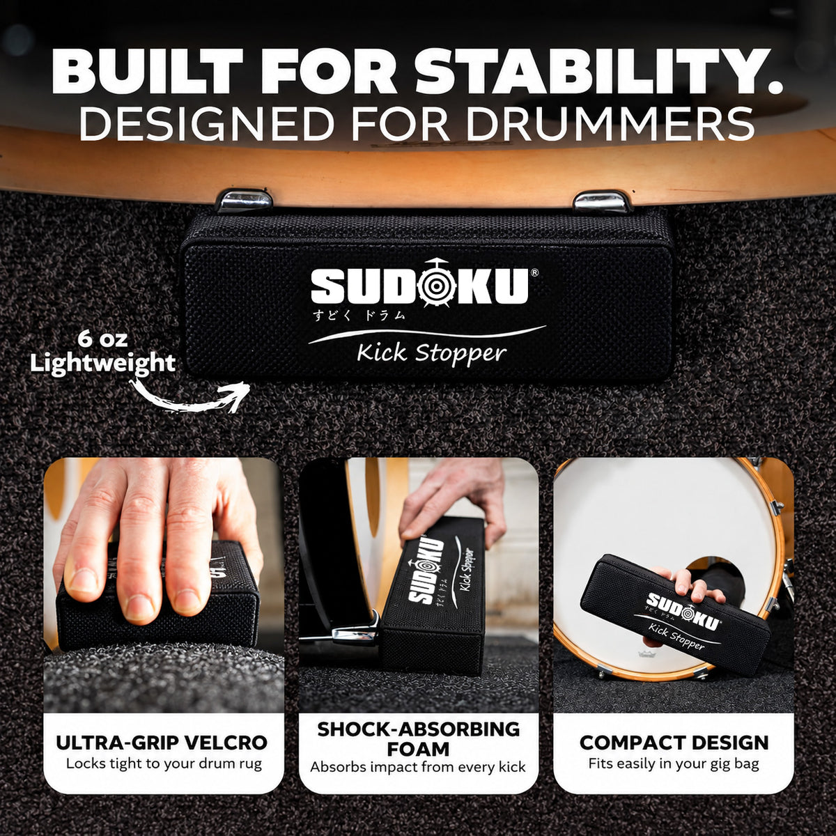 Sudoku Kickblock Bass Drum Stopper Double Pedal Stopper