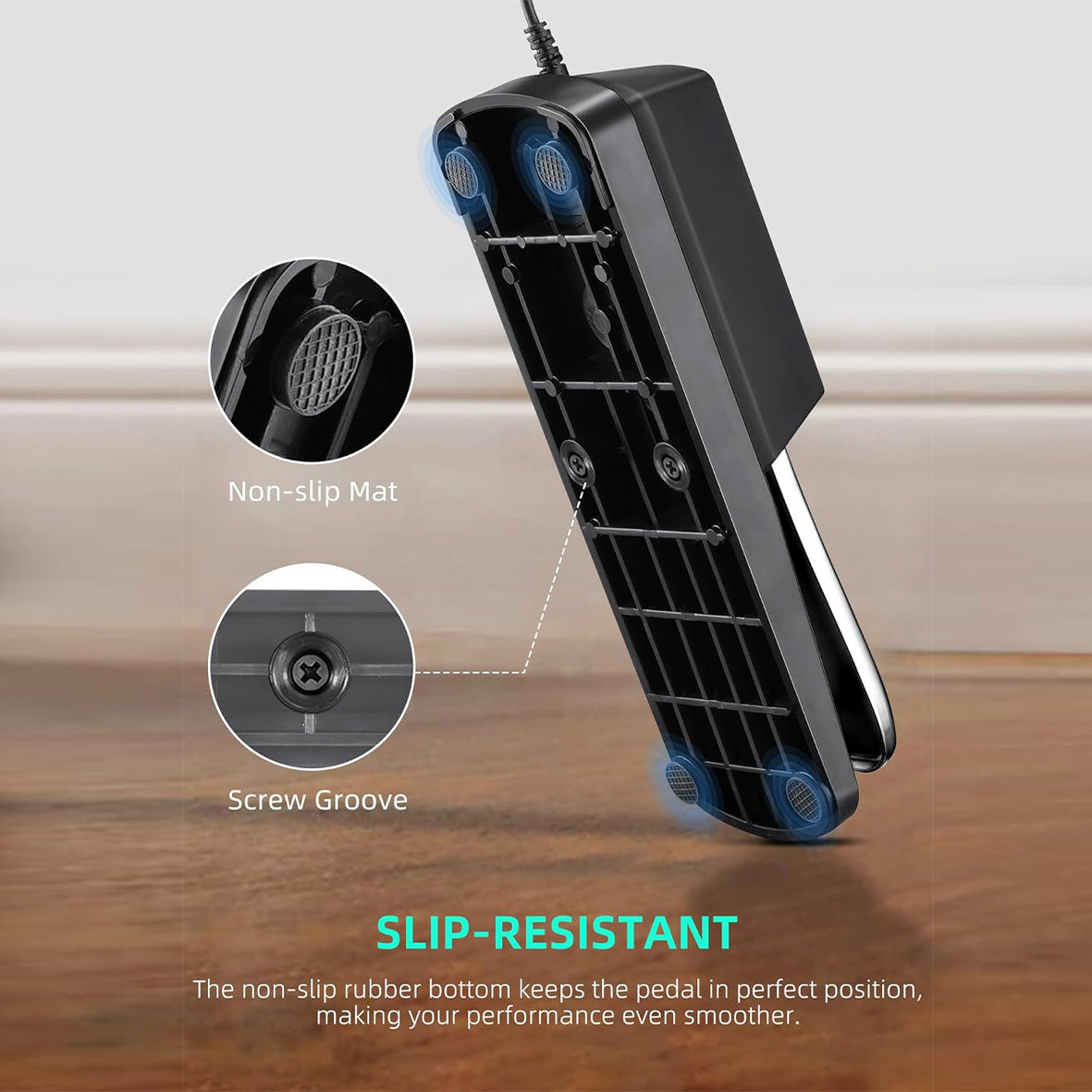 Universal Sustain Pedal for Digital Piano Electronic Keyboard midi keyboards Sustain Foot Pedal with Polarity Switch & stereo jack