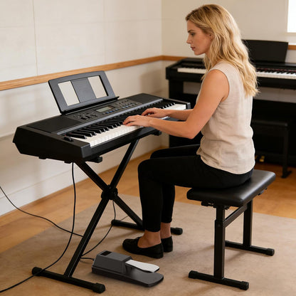 Universal Sustain Pedal for Digital Piano Electronic Keyboard midi keyboards Sustain Foot Pedal with Polarity Switch & stereo jack