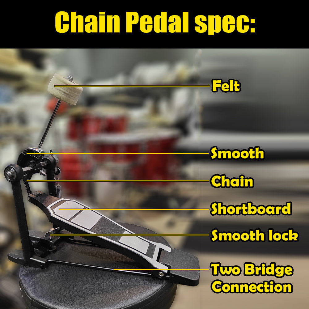 Sudoku Single Chain Bass Drum Pedal (acoustic & electronic drum)
