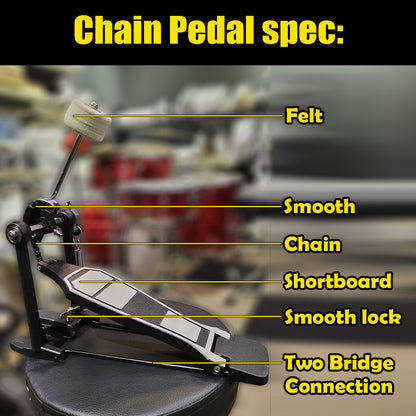 Sudoku Single Chain Bass Drum Pedal (acoustic & electronic drum)