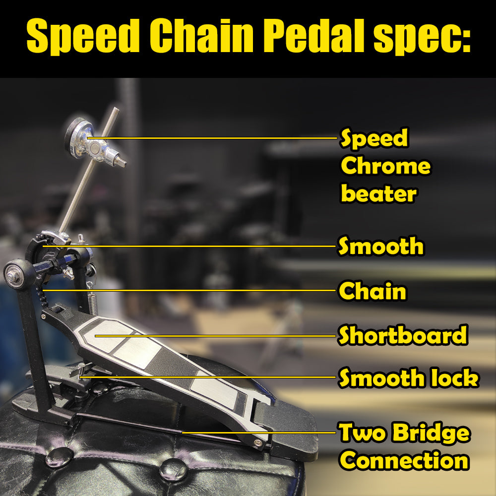 Sudoku Single Chain Bass Drum Pedal (acoustic & electronic drum)