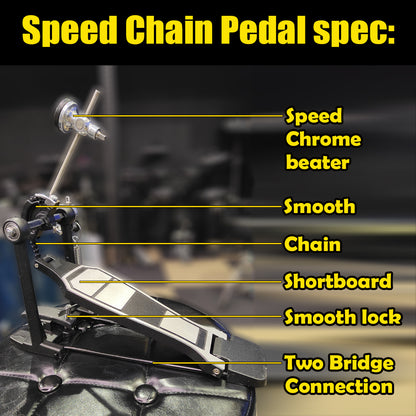 Sudoku Single Chain Bass Drum Pedal (acoustic & electronic drum)