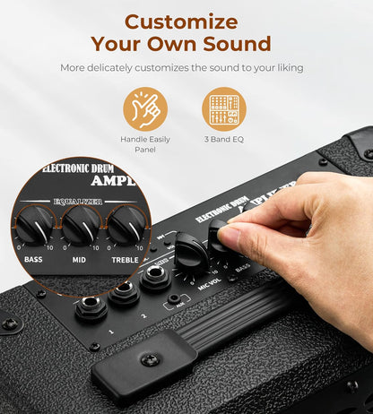 Sudoku DA40 40w Drum Amplifier Personal Monitor Amp with Bluetooth (drum, keyboard, bass, guitar)