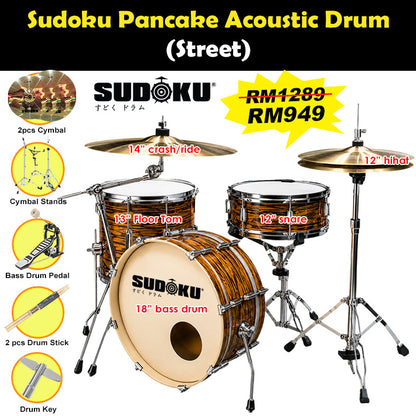 Sudoku Acoustic Drum Busking Pancake
