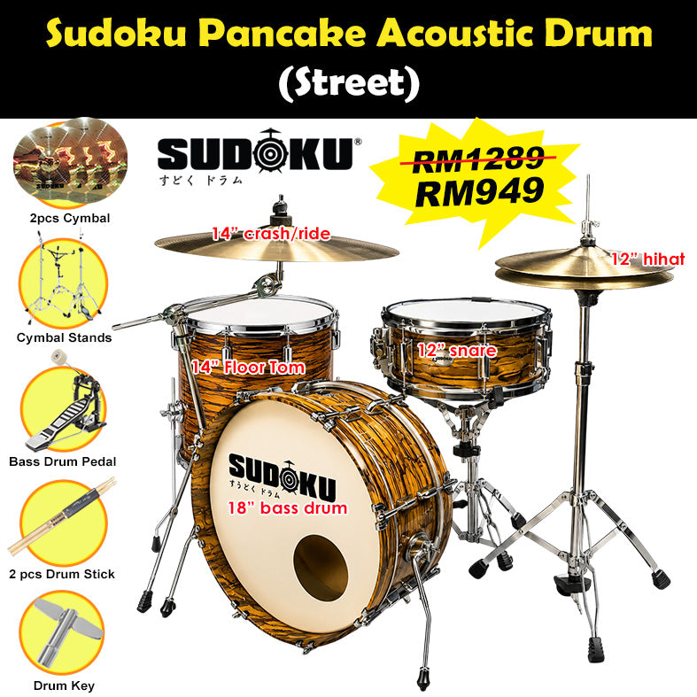 Sudoku Acoustic Drum Busking Pancake