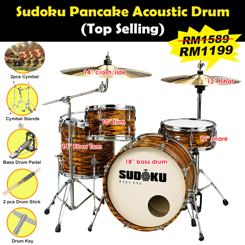 Sudoku Acoustic Drum Busking Pancake