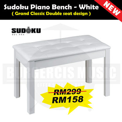 Sudoku Grand Classic Two Seater Piano bench / Keyboard Bench / Stool / Chair with Storage Compartment
