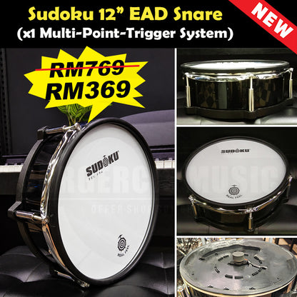 Sudoku 12" & 14” Snare Electronic Mesh Drum Pad (Multi-Point-Trigger System)
