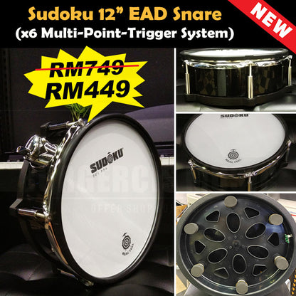 Sudoku 12" & 14” Snare Electronic Mesh Drum Pad (Multi-Point-Trigger System)