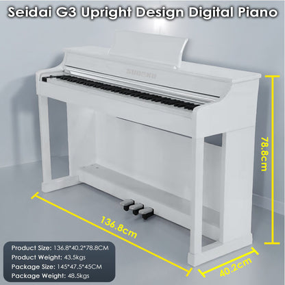 (Gen3) Sudoku Seidai gen3 Exam/Master Grade piano 88keys Hammer Action Fully Weighted Upright with flip cover design