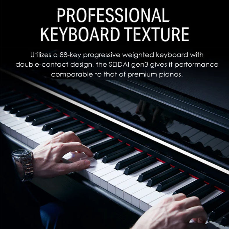 (Gen3) Sudoku Seidai gen3 Exam/Master Grade piano 88keys Hammer Action Fully Weighted Upright with flip cover design
