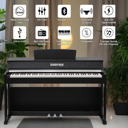 (Gen3) Sudoku Seidai gen3 Exam/Master Grade piano 88keys Hammer Action Fully Weighted Upright with flip cover design