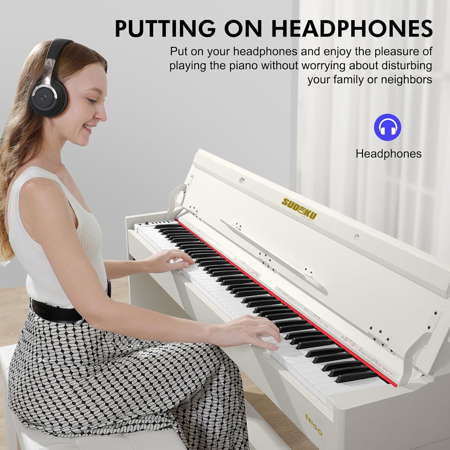 Sudoku Seigo fully weighted hammer action digital piano with flip cover design (88keys 88key exam/master grade practice)