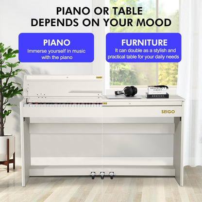 Sudoku Seigo fully weighted hammer action digital piano with flip cover design (88keys 88key exam/master grade practice)