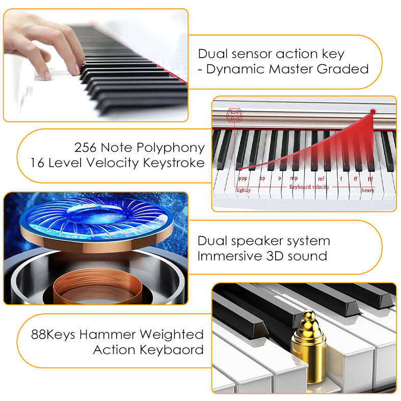 (Gen3) Sudoku Seidai gen3 Exam/Master Grade piano 88keys Hammer Action Fully Weighted Upright with flip cover design