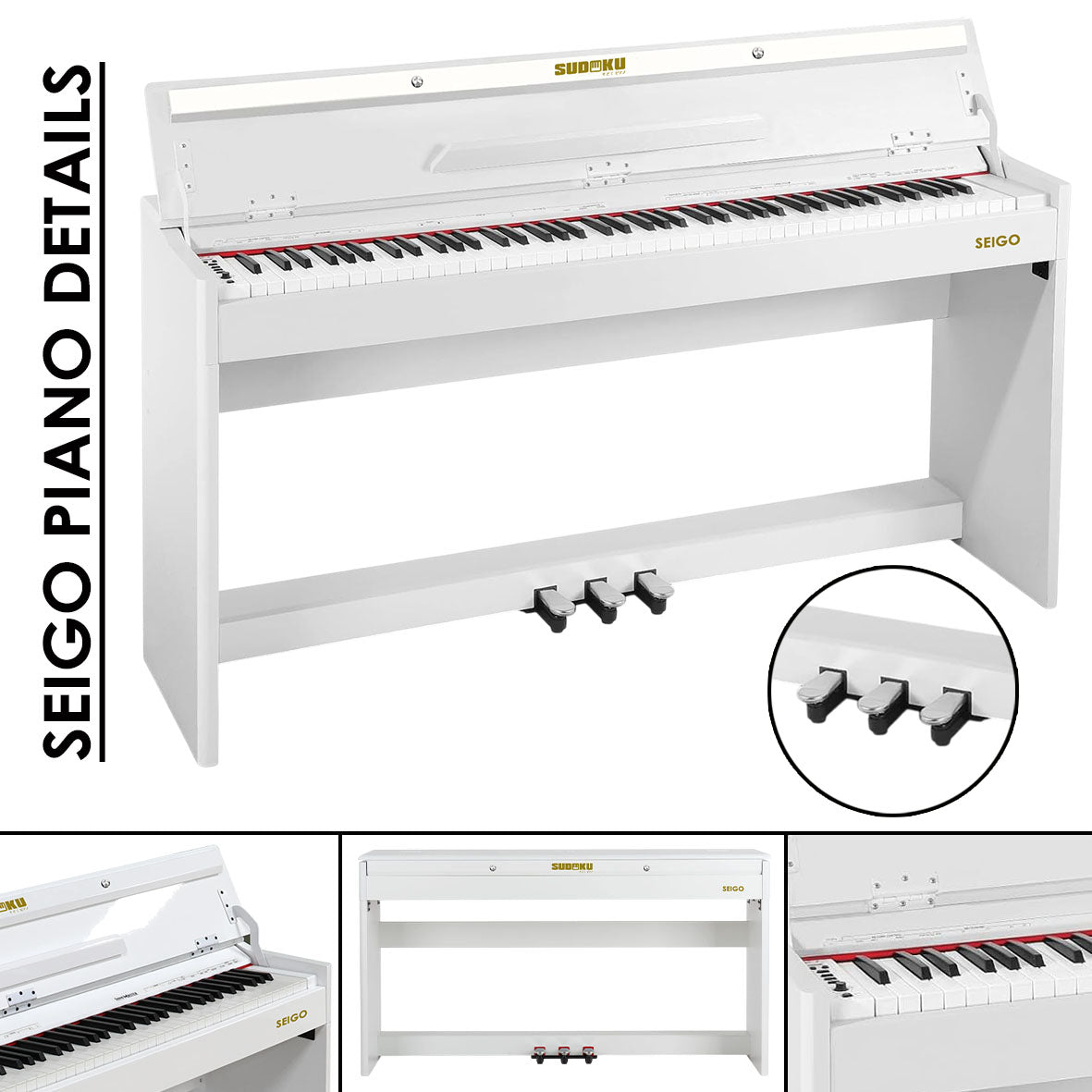 Sudoku Seigo fully weighted hammer action digital piano with flip cover design (88keys 88key exam/master grade practice)