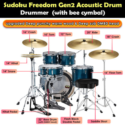 (Bee) Sudoku Freedom Drum Gen2 Acoustic Drum