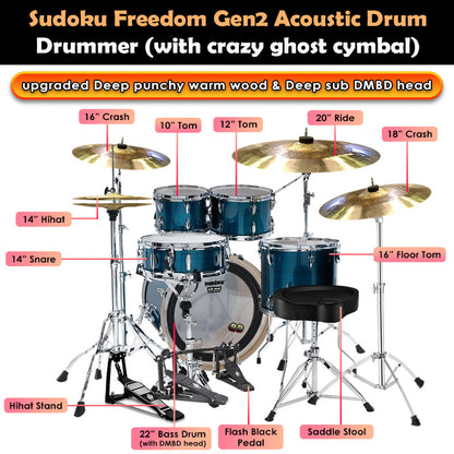 (Crazy Ghost) Sudoku Freedom drum Gen2 Acoustic Drum