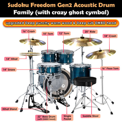 (Crazy Ghost) Sudoku Freedom drum Gen2 Acoustic Drum