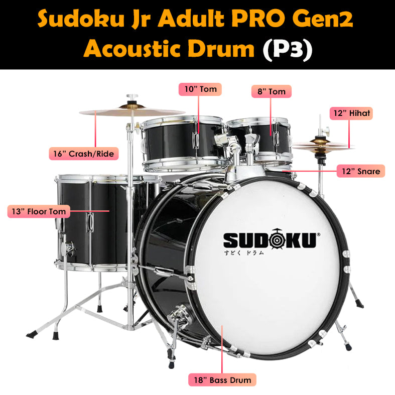 (Gen 2) Sudoku JR / JR Adult PRO Acoustic Drum