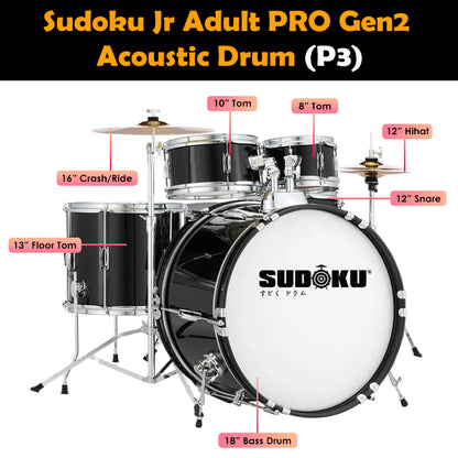 (Gen 2) Sudoku JR / JR Adult PRO Acoustic Drum