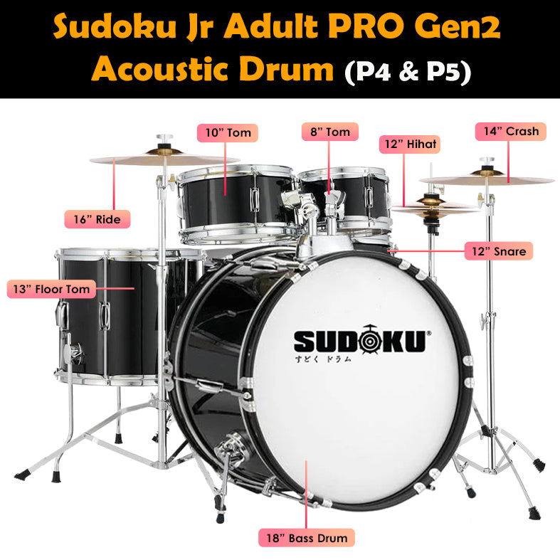 (Gen 2) Sudoku JR / JR Adult PRO Acoustic Drum